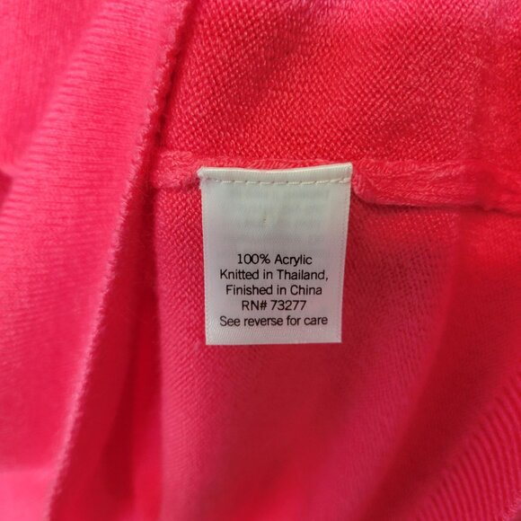 Croft & Barrow Women's XL Pullover Sweater V Neck Pink - Picture 4 of 4